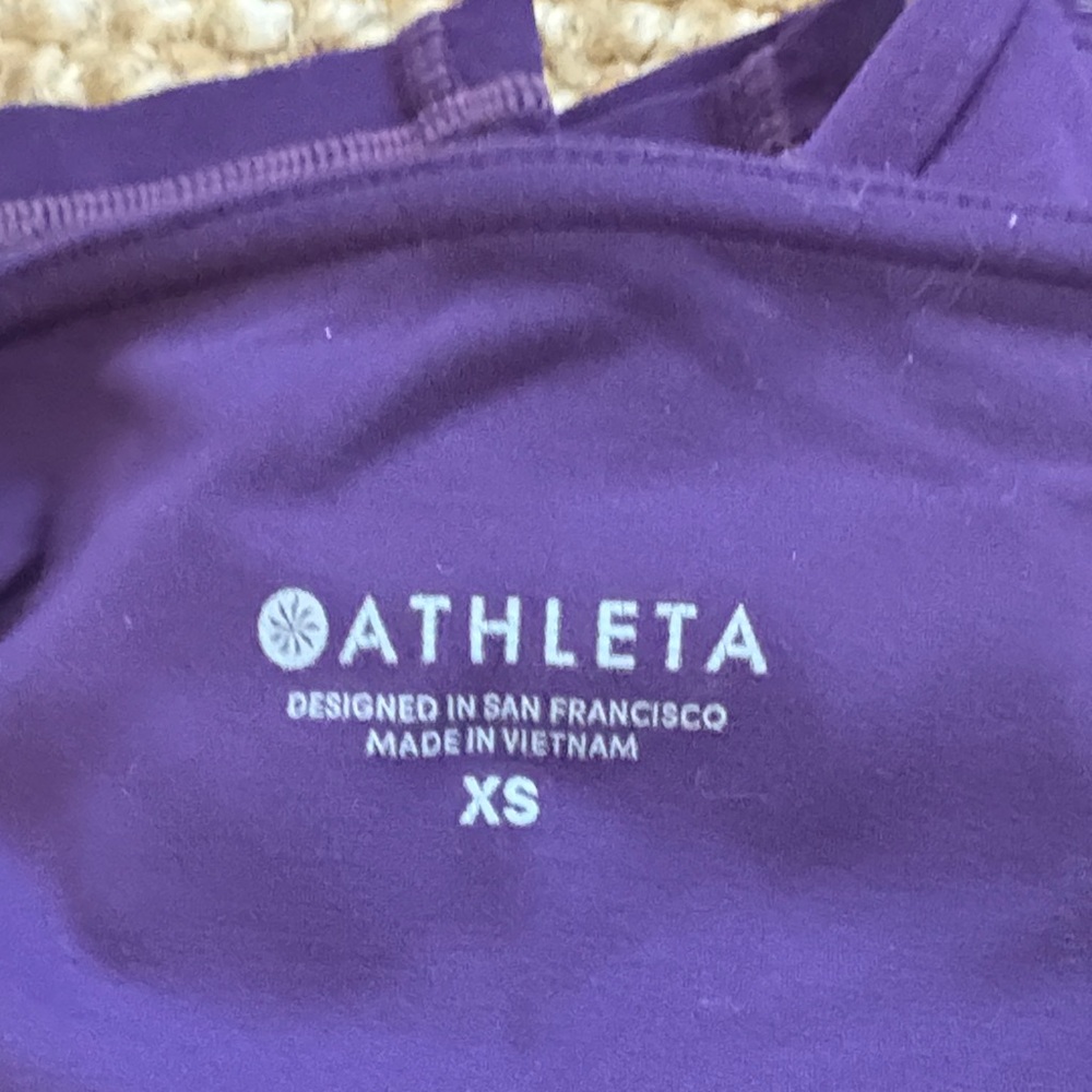 Athleta Deep Purple Sports Bra and Leggings Set - Picture 3 of 3